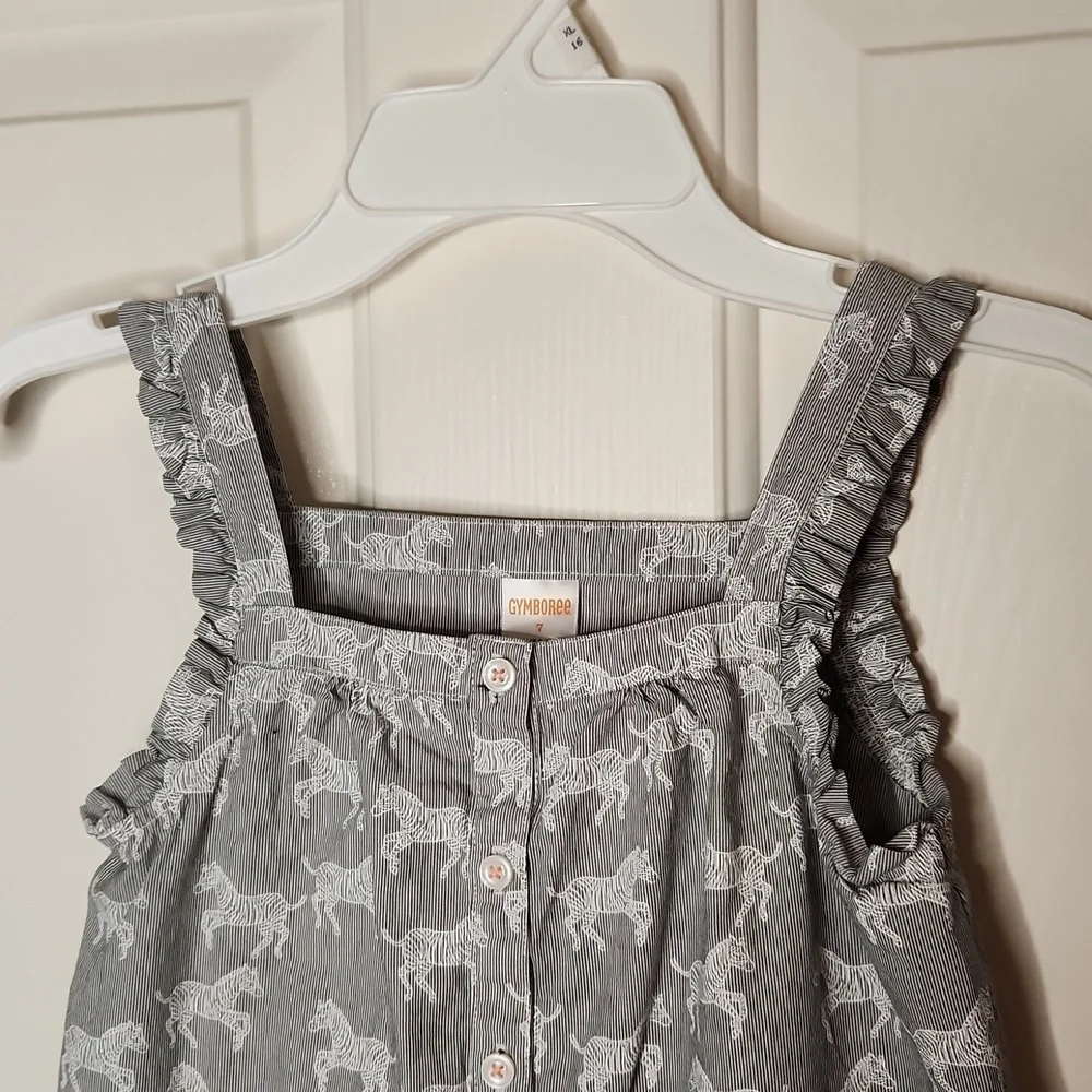 Gymboree Pinstriped Zebra Top Size 7